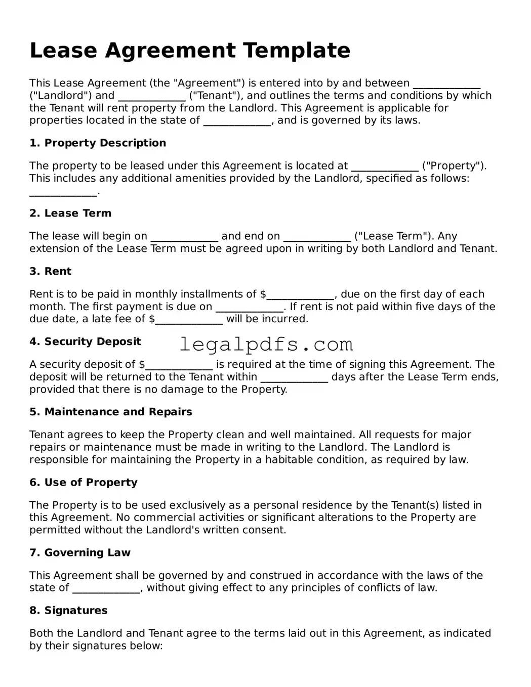 Attorney-Approved Lease Agreement Template