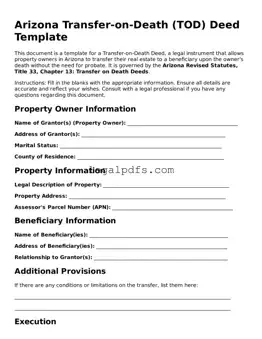 Printable Arizona Transfer-on-Death Deed Form