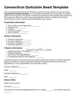 Printable Connecticut Quitclaim Deed Form