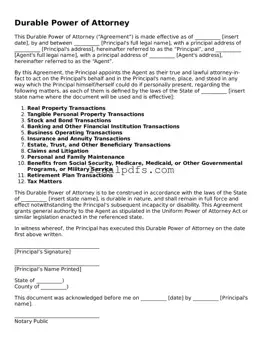 Attorney-Approved Durable Power of Attorney Template