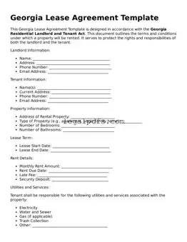 Printable Georgia Lease Agreement Form