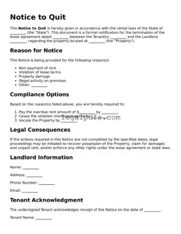 Attorney-Approved Notice to Quit Template