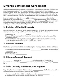 Attorney-Approved Divorce Settlement Agreement Template
