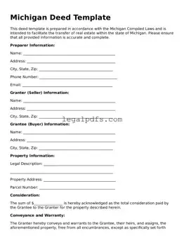 Printable Michigan Deed Form