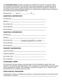 Attorney-Approved Quitclaim Deed Template