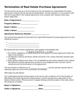 Attorney-Approved Termination of Real Estate Purchase Agreement Template