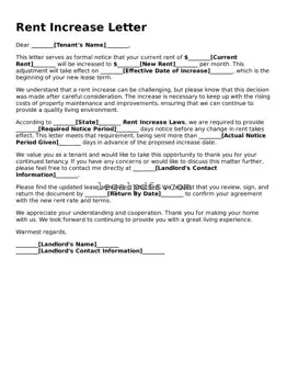 Attorney-Approved Rent Increase Letter Template