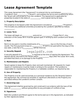 Attorney-Approved Lease Agreement Template
