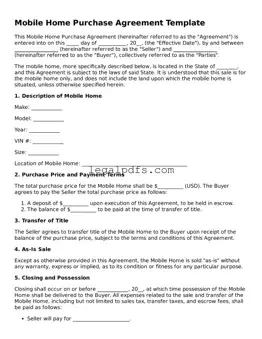 Attorney-Approved Mobile Home Purchase Agreement Template
